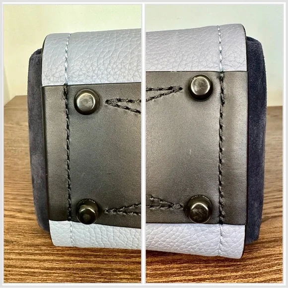 Coach 1941 Troupe Tote In Colorblock With Snakeskin Detail Pewter/Mist Multi - Picture 7 of 12